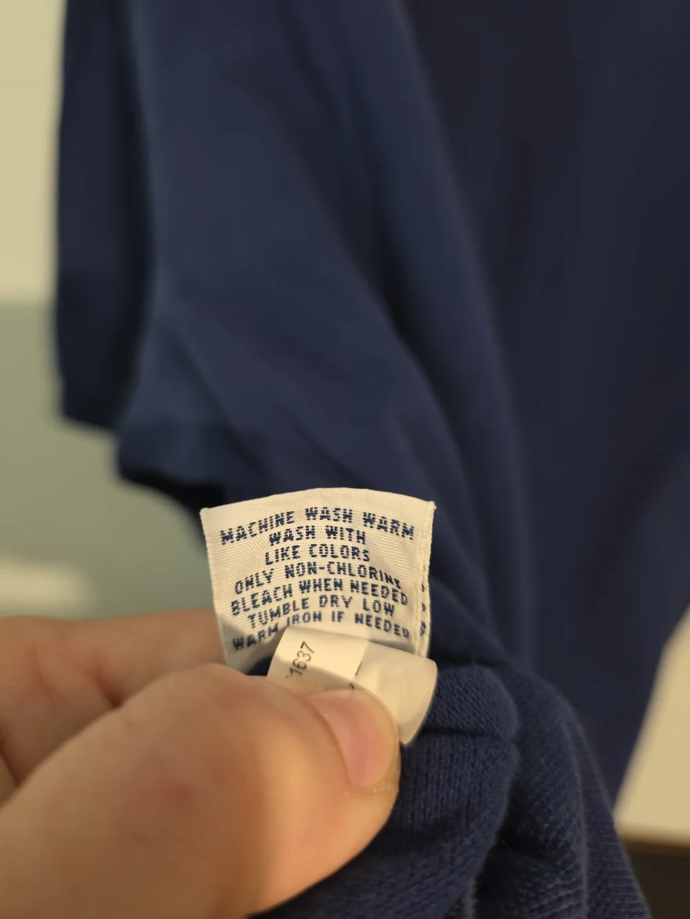 Ralph Lauren Navy Polo Shirt with Orange Pony Embroidery